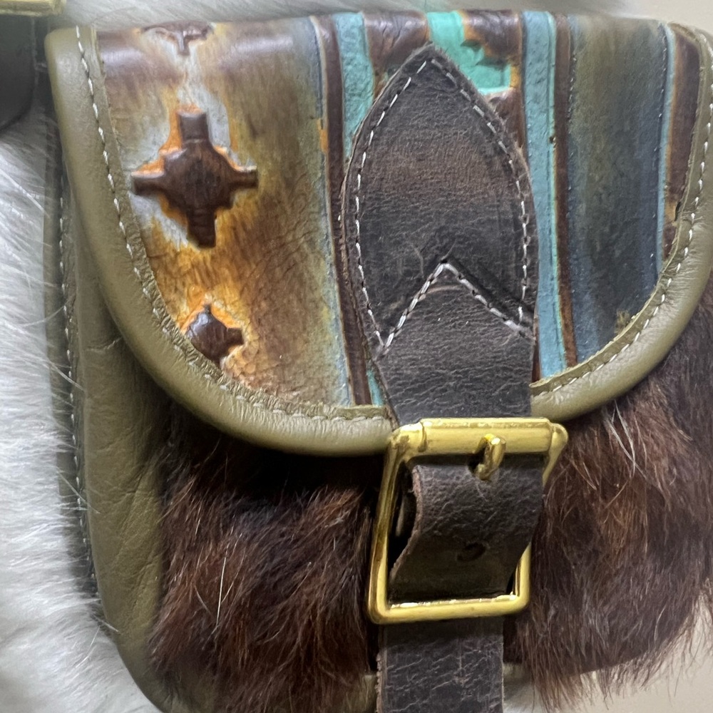 Multicolor Leather Backpack - image 3